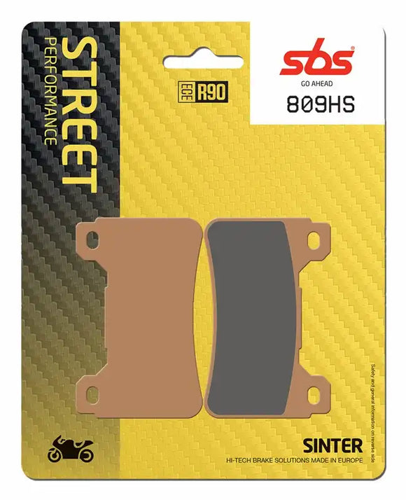 SBS 809HS Street Sinter Brake Pads (Full Front Set - 2 Packs)