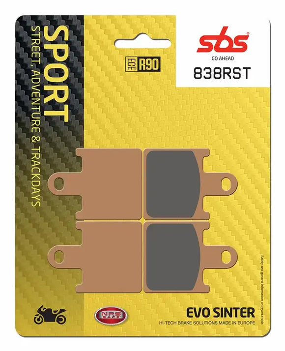 SBS 838RST Racing Sinter Brake Pads (Full Front Set - 2 Packs)
