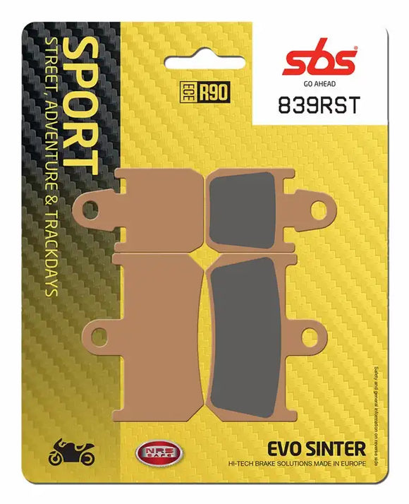 SBS 839RST Racing Sinter Brake Pads (Full Front Set - 2 Packs)
