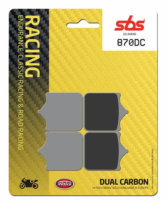 SBS 870DC Dual Carbon Racing Brake Pads (Full Front Set - 2 Packs)