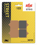SBS 870HS Street Sinter Brake Pads (Full Front Set - 2 Packs)-3