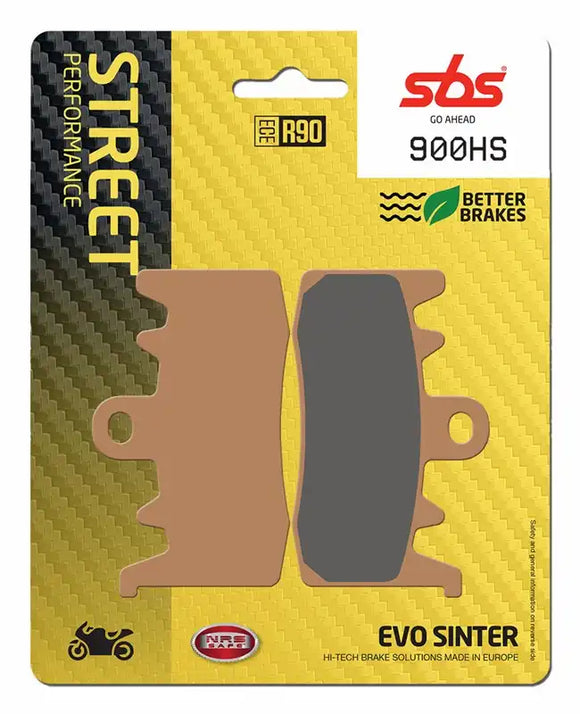 SBS 900HS Street Sinter Brake Pads (Full Front Set - 2 Packs)