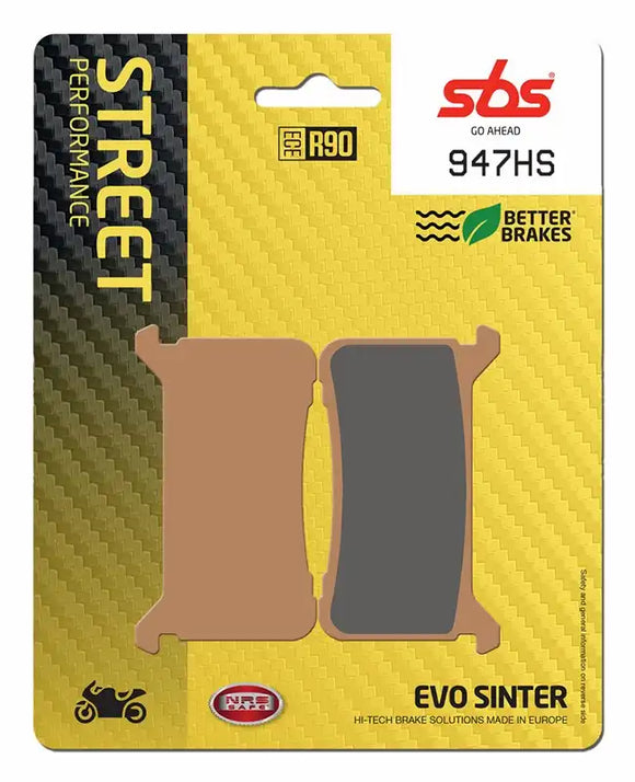 SBS 947HS Street Sinter Brake Pads (Full Front Set - 2 Packs)