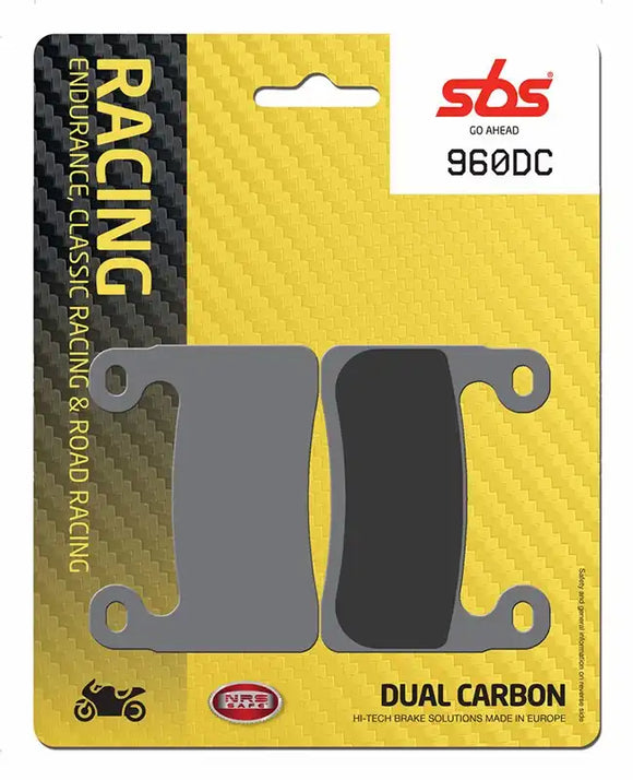 SBS 960DC Dual Carbon Racing Brake Pads (Full Front Set - 2 Packs)