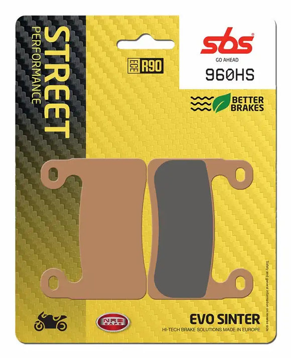 SBS 960HS Street Sinter Brake Pads (Full Front Set - 2 Packs)