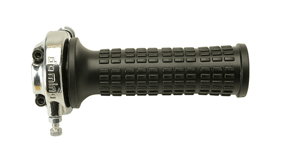 Domino Single Cable Throttle 0346.03 Chrome Lario with Grips