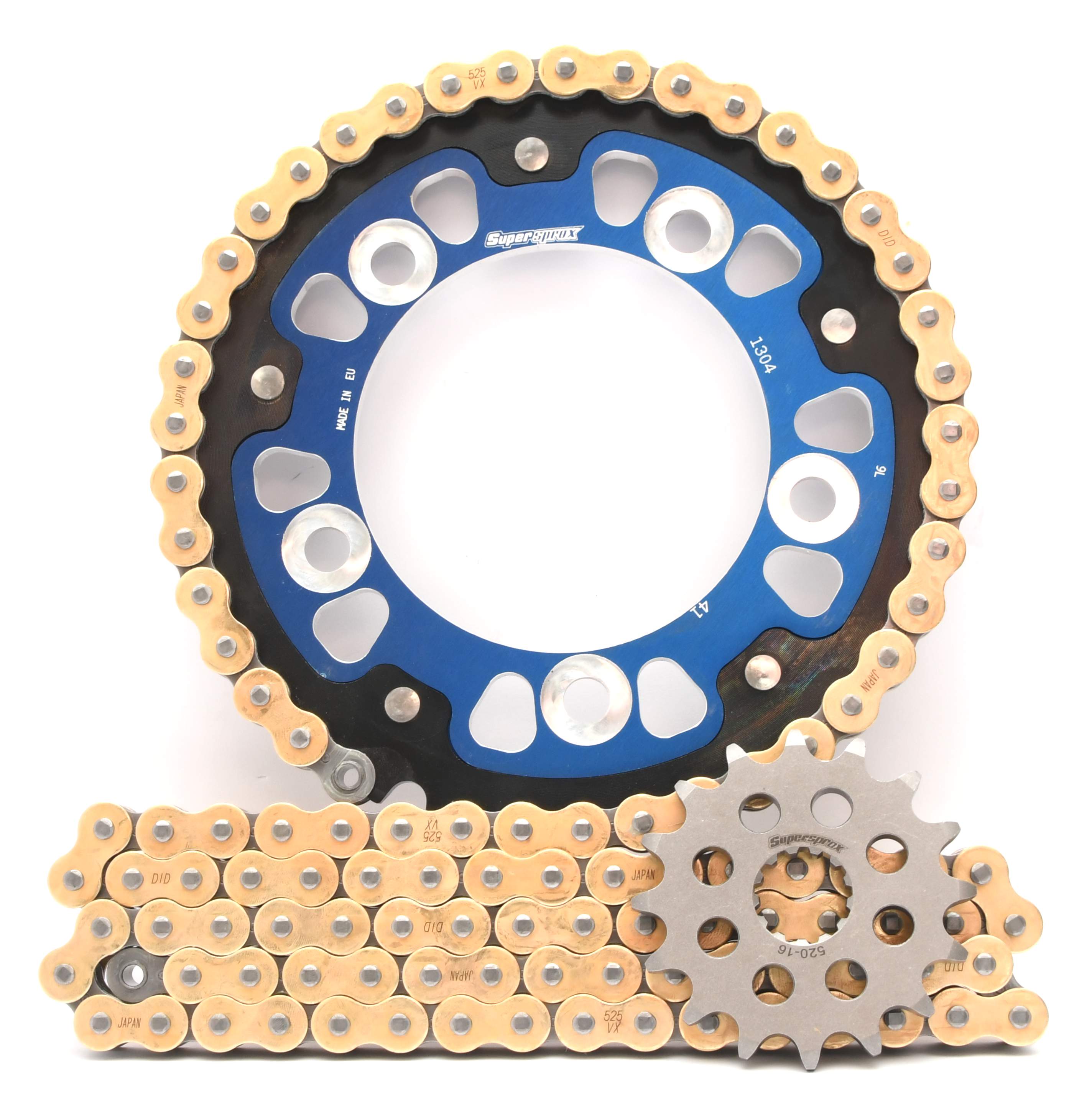 Supersprox and DID 520 Conversion Chain & Sprocket Kit for Yamaha R1 2015> - Standard Gearing