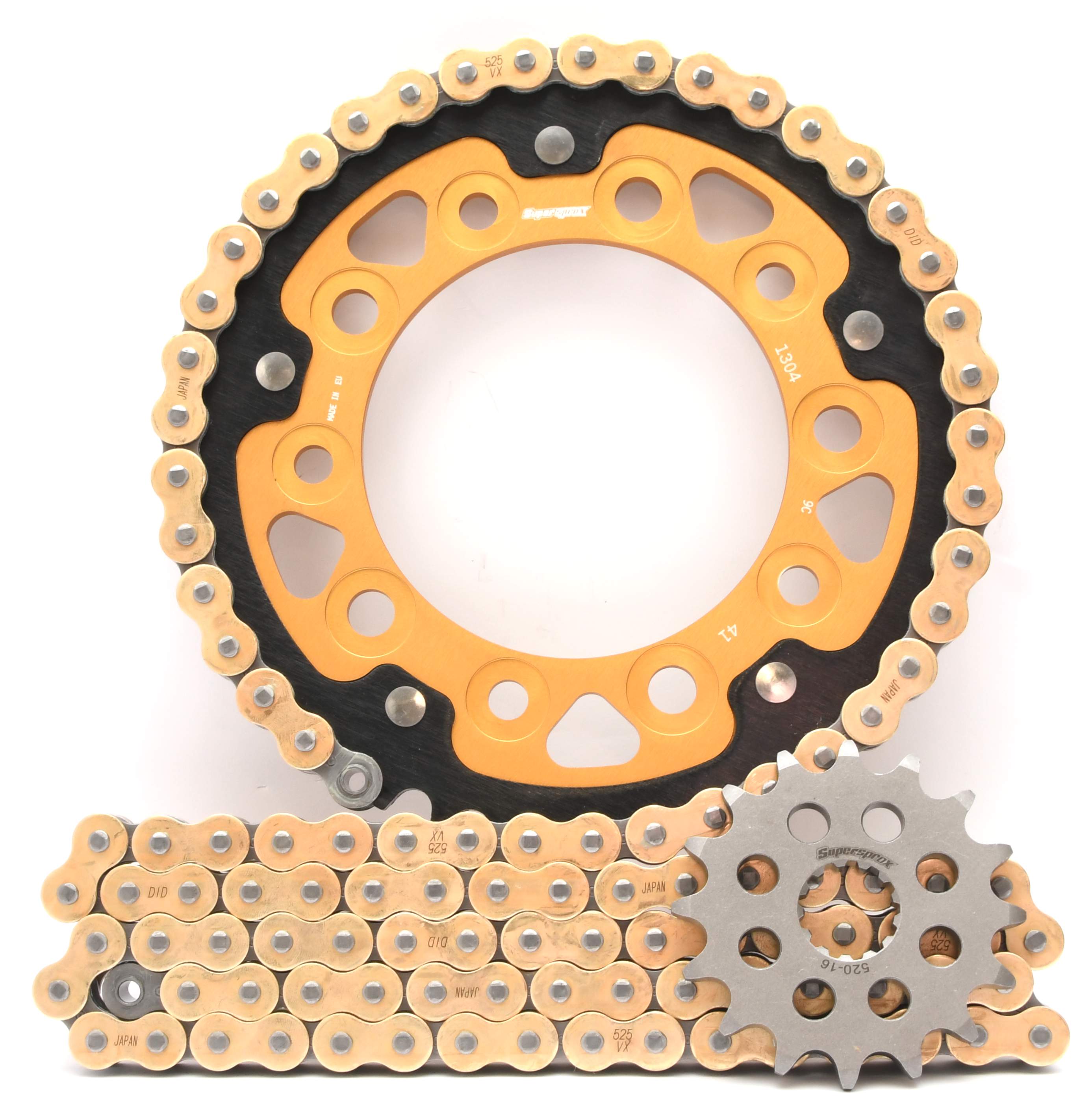 Supersprox and DID 520 Conversion Chain & Sprocket Kit for Yamaha R1 2015> - Standard Gearing