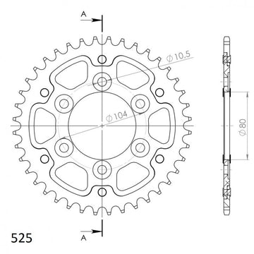 Buy silver Supersprox Stealth Rear Sprocket RST-1489:39