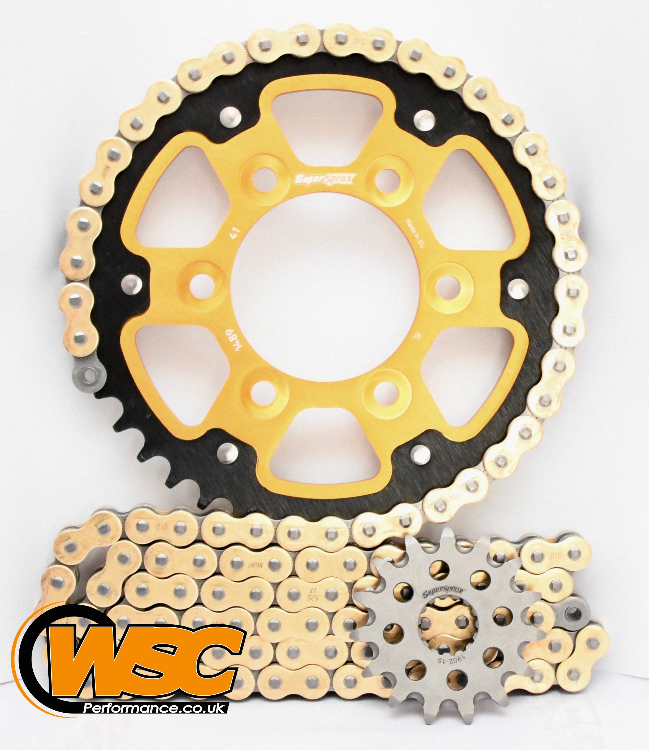 Supersprox Chain & Stealth Sprocket Kit for Kawasaki Z750 2003-2012 - Standard Gearing