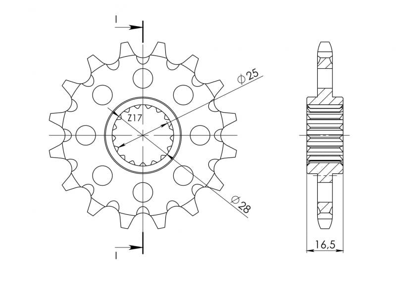 Supersprox Steel Front Sprocket CST-1904:16 - Standard Gearing