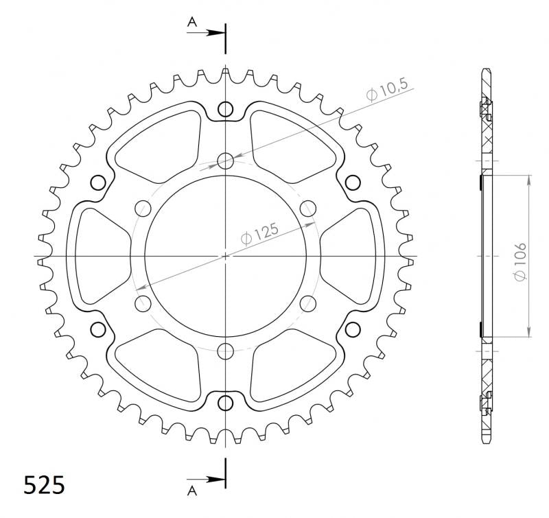 Buy black Supersprox Stealth Rear Sprocket RST-2012:50