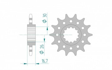 AFAM Front Sprocket - 520 Conversion 20608-17