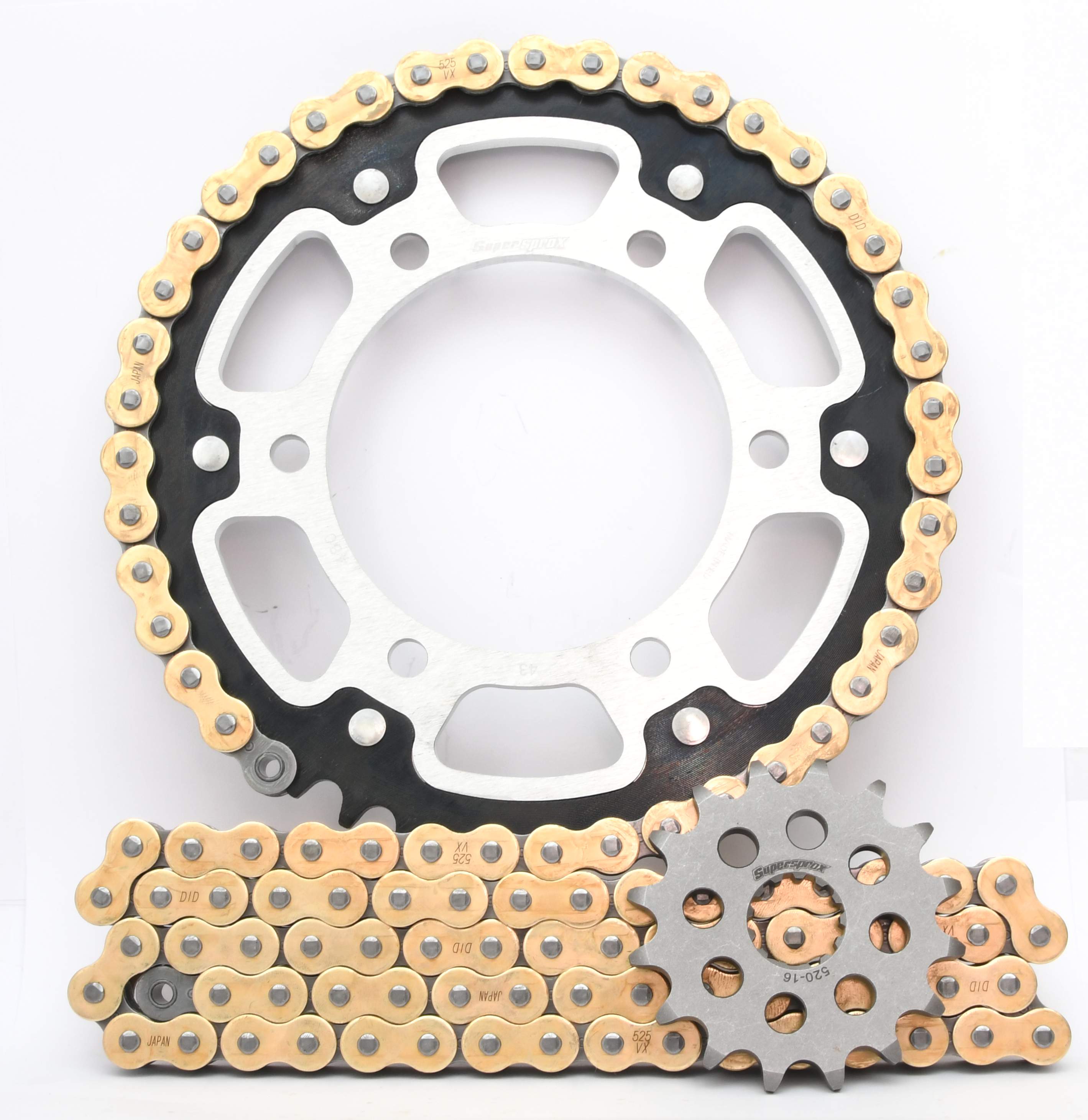 Supersprox Chain & Sprocket Kit for Yamaha MT07 14> Standard Gearin WSC Performance