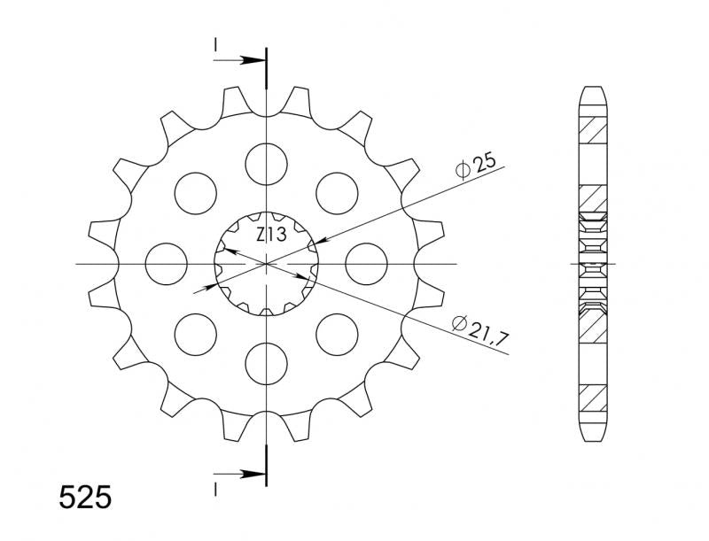 Supersprox Steel Front Sprocket CST-520:16 (525 Pitch) - 0