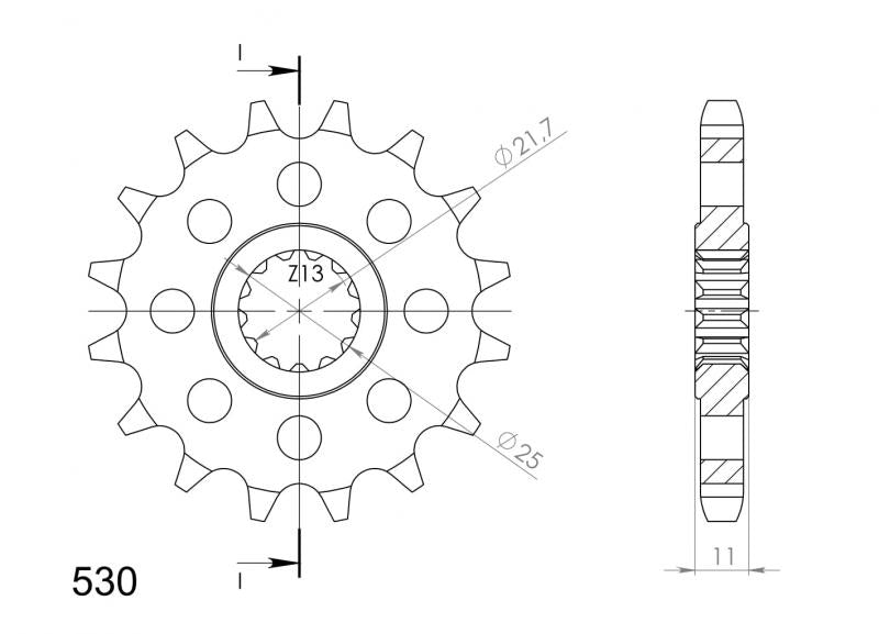 Supersprox Steel Front Sprocket CST-580:16 - 530 Conversion