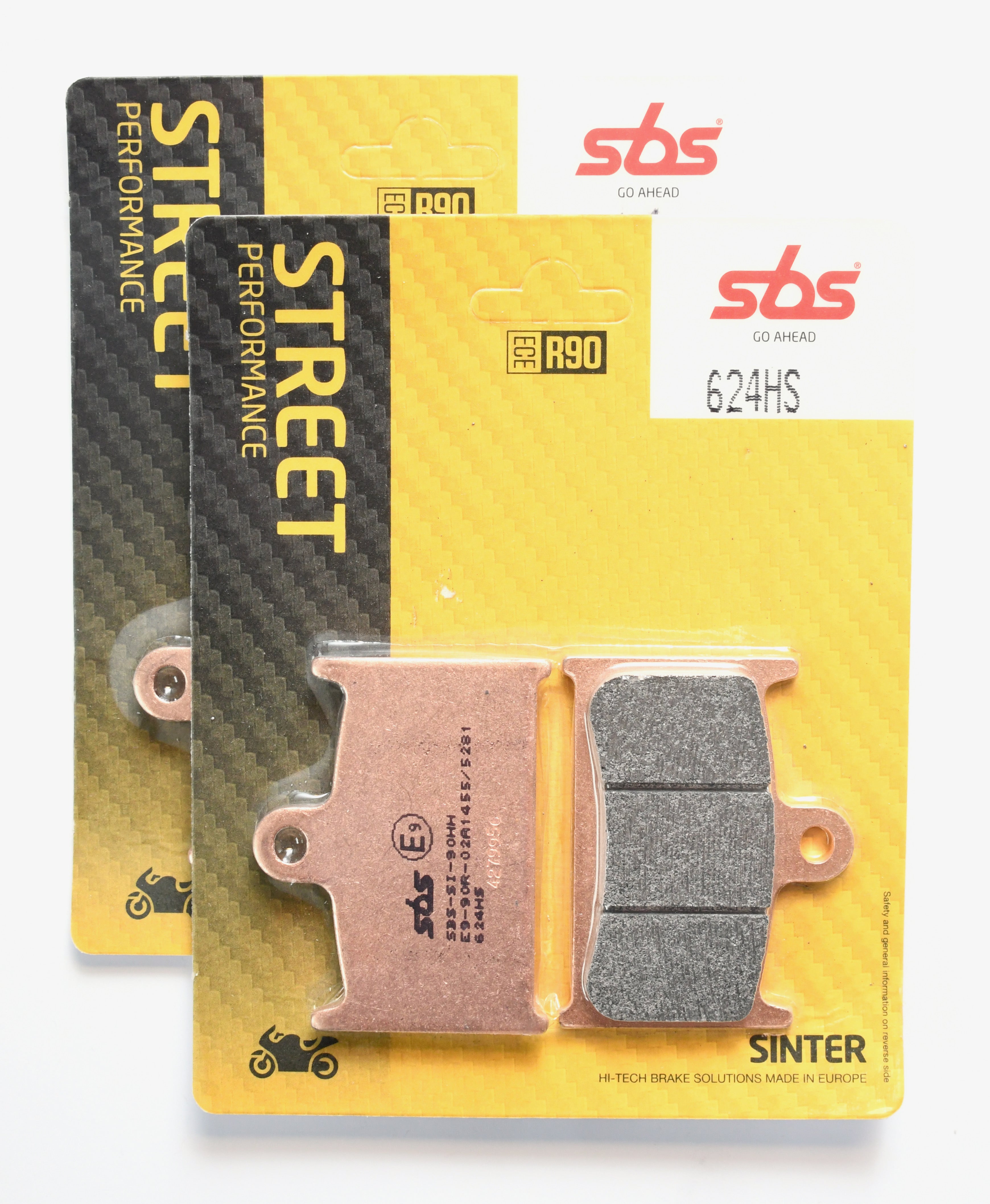 SBS 624HS Street Sinter Brake Pads (Full Front Set)