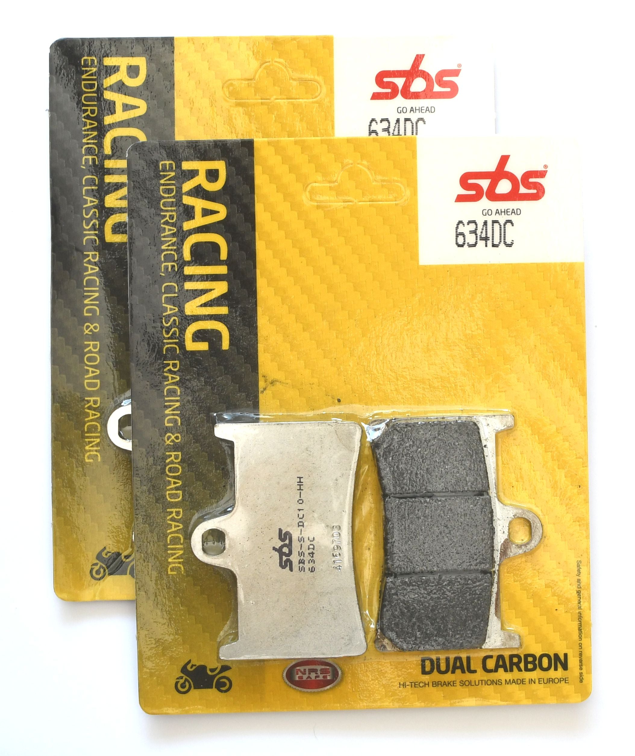 SBS 634DC Dual Carbon Racing Brake Pads (Full Front Set)
