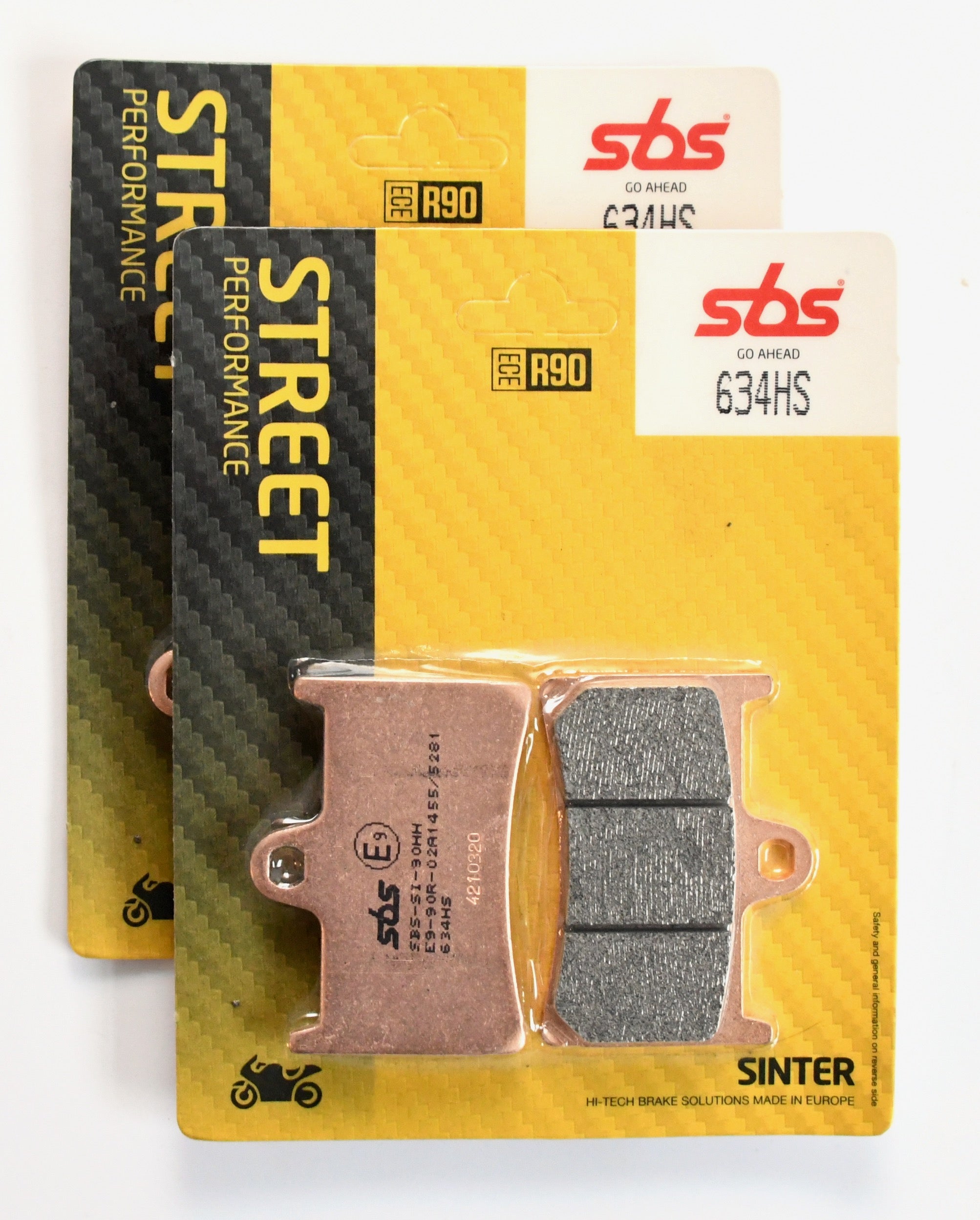 SBS 634HS Street Sinter Brake Pads (Full Front Set)