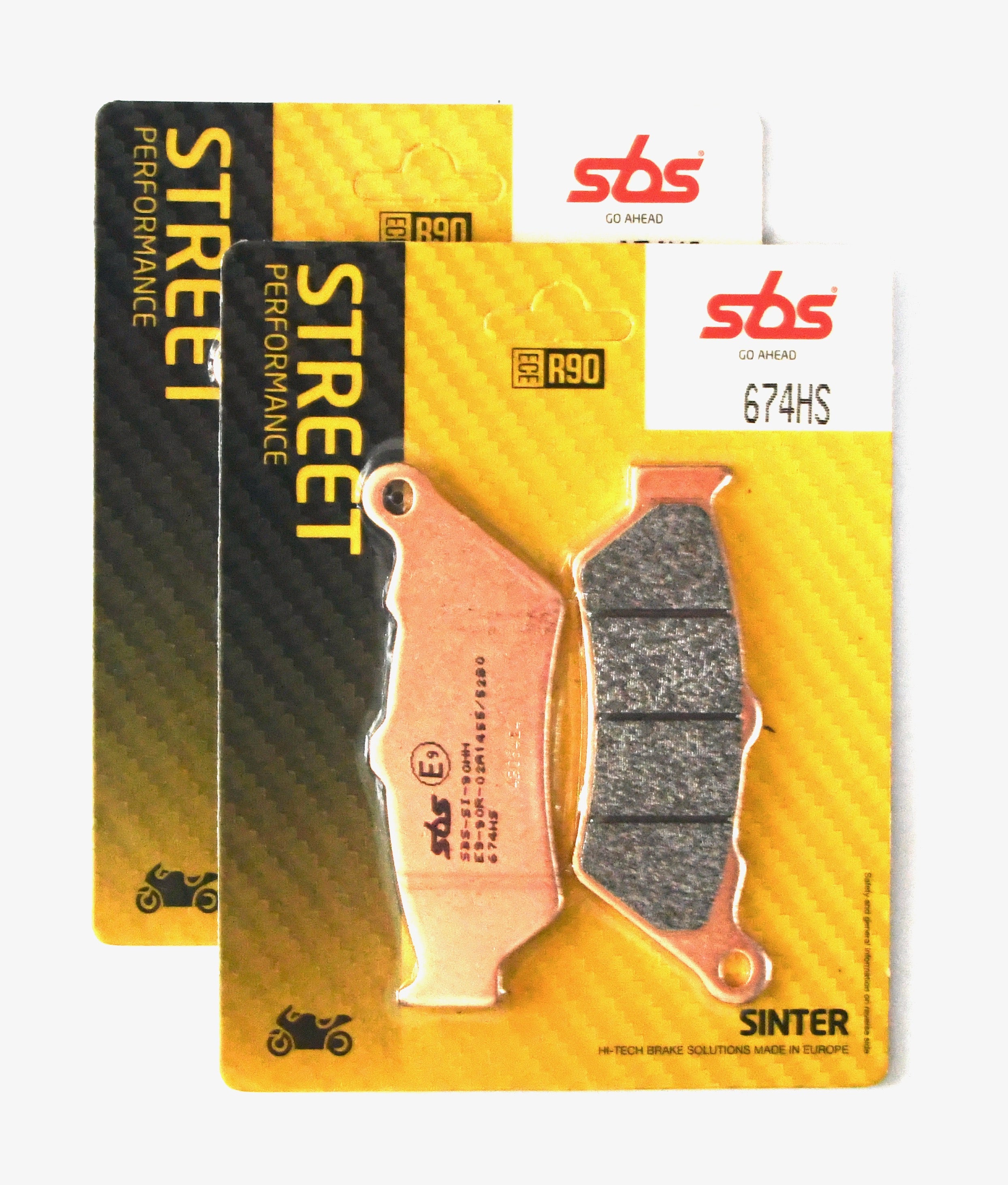 SBS 674HS Street Sinter Brake Pads (Full Front Set)