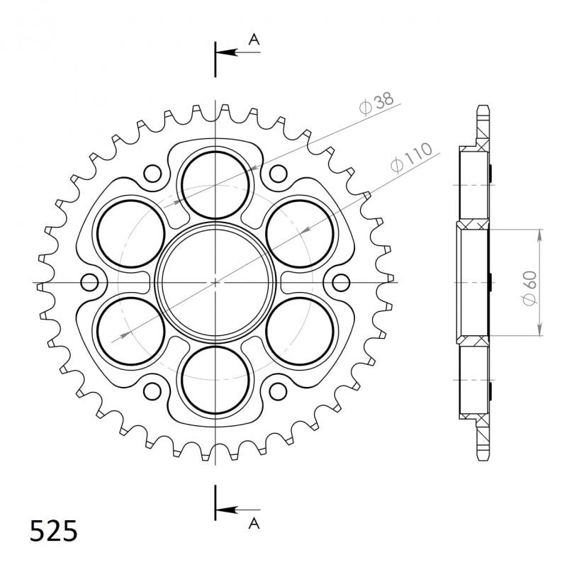 Supersprox Stealth Rear Sprocket RST737-525 - Choose Your Gearing