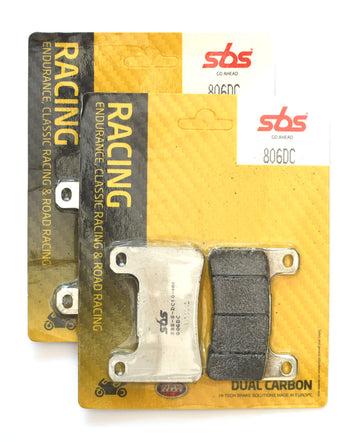 SBS 806DC Dual Carbon Racing Brake Pads (Full Front Set - 2 Packs)