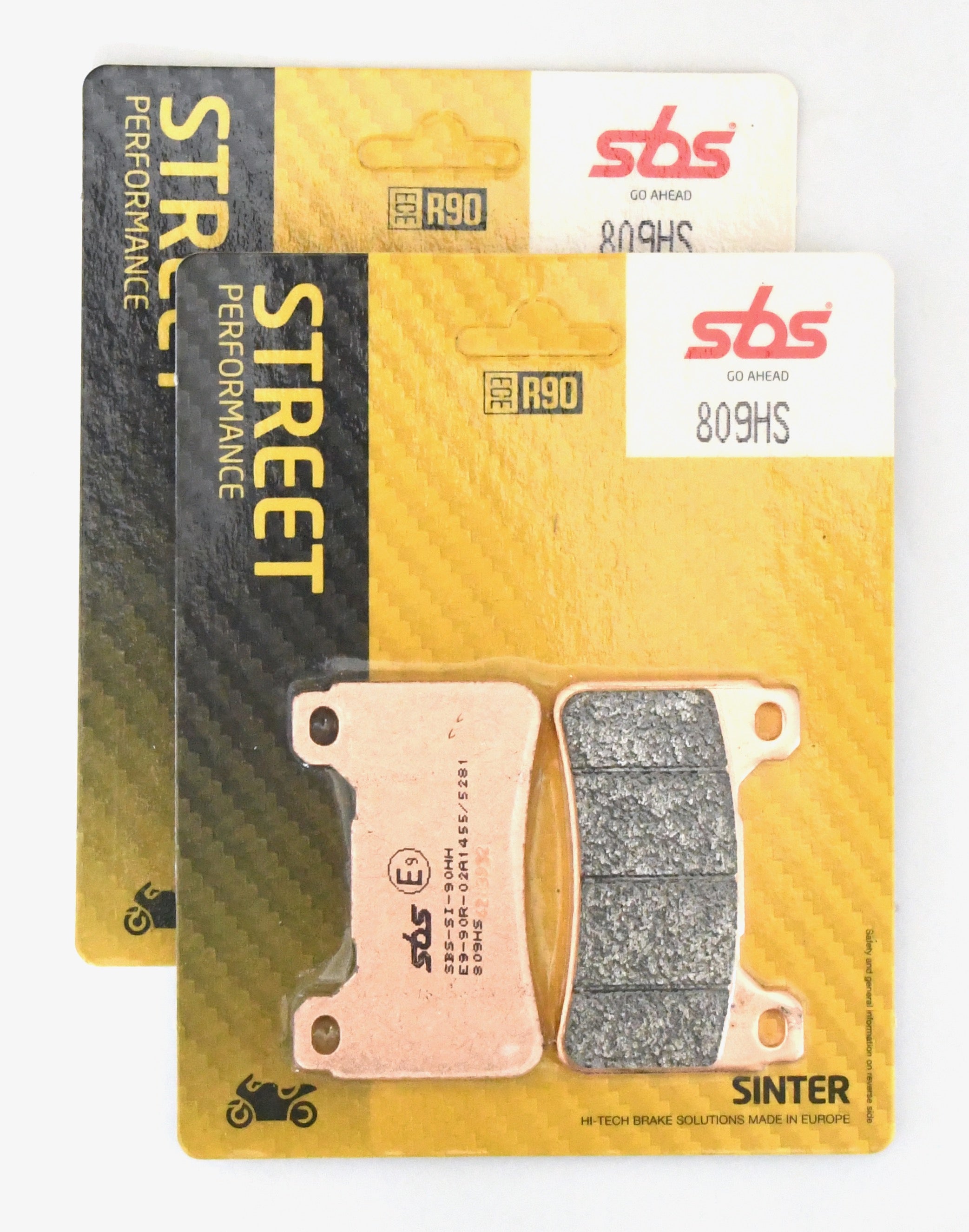 SBS 809HS Street Sinter Brake Pads (Full Front Set)