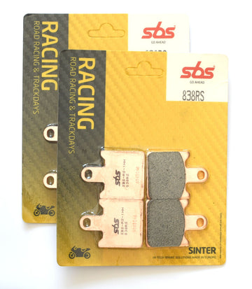 SBS 838RST Racing Sinter Brake Pads (Full Front Set - 2 Packs)