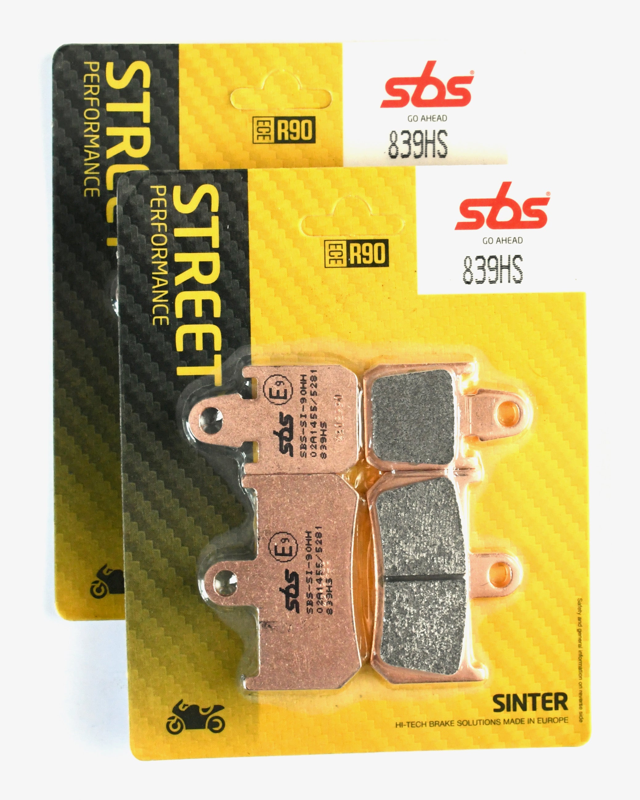 SBS 839HS Street Sinter Brake Pads (Full Front Set)