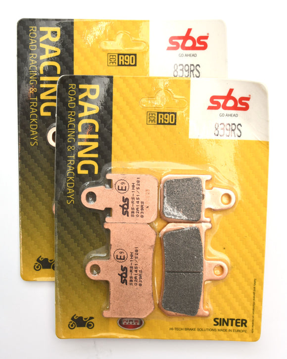SBS 839RST Racing Sinter Brake Pads (Full Front Set)