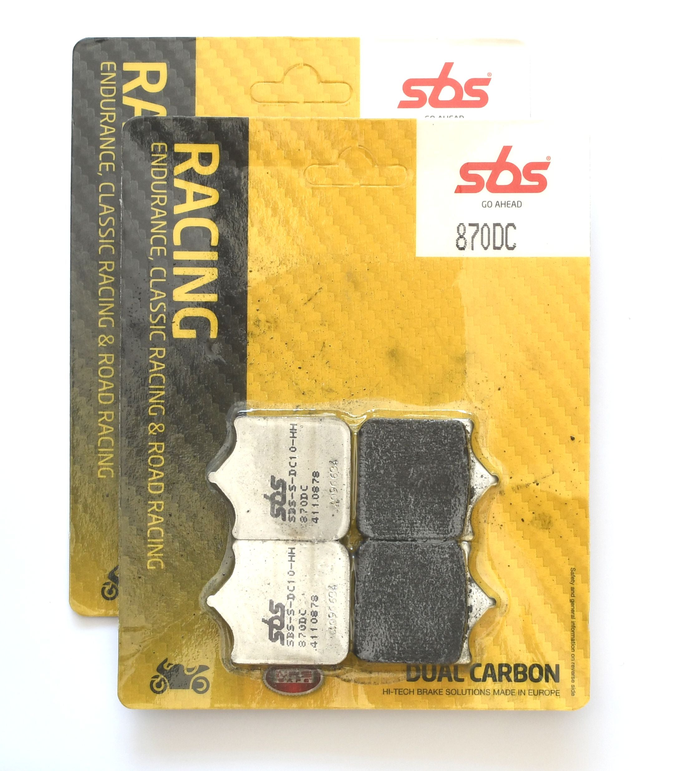 SBS 870DC Dual Carbon Racing Brake Pads (Full Front Set)