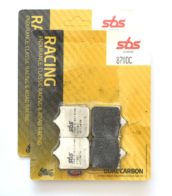 SBS 870DC Dual Carbon Racing Brake Pads (Full Front Set)