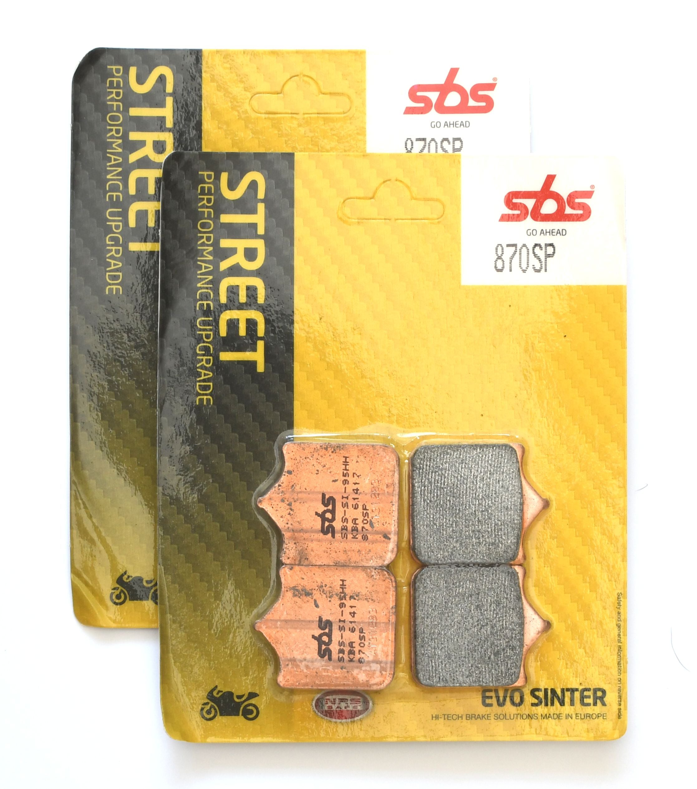 SBS 870SP Evo Sinter (Performance Upgrade) Brake Pads (Full Front Set)