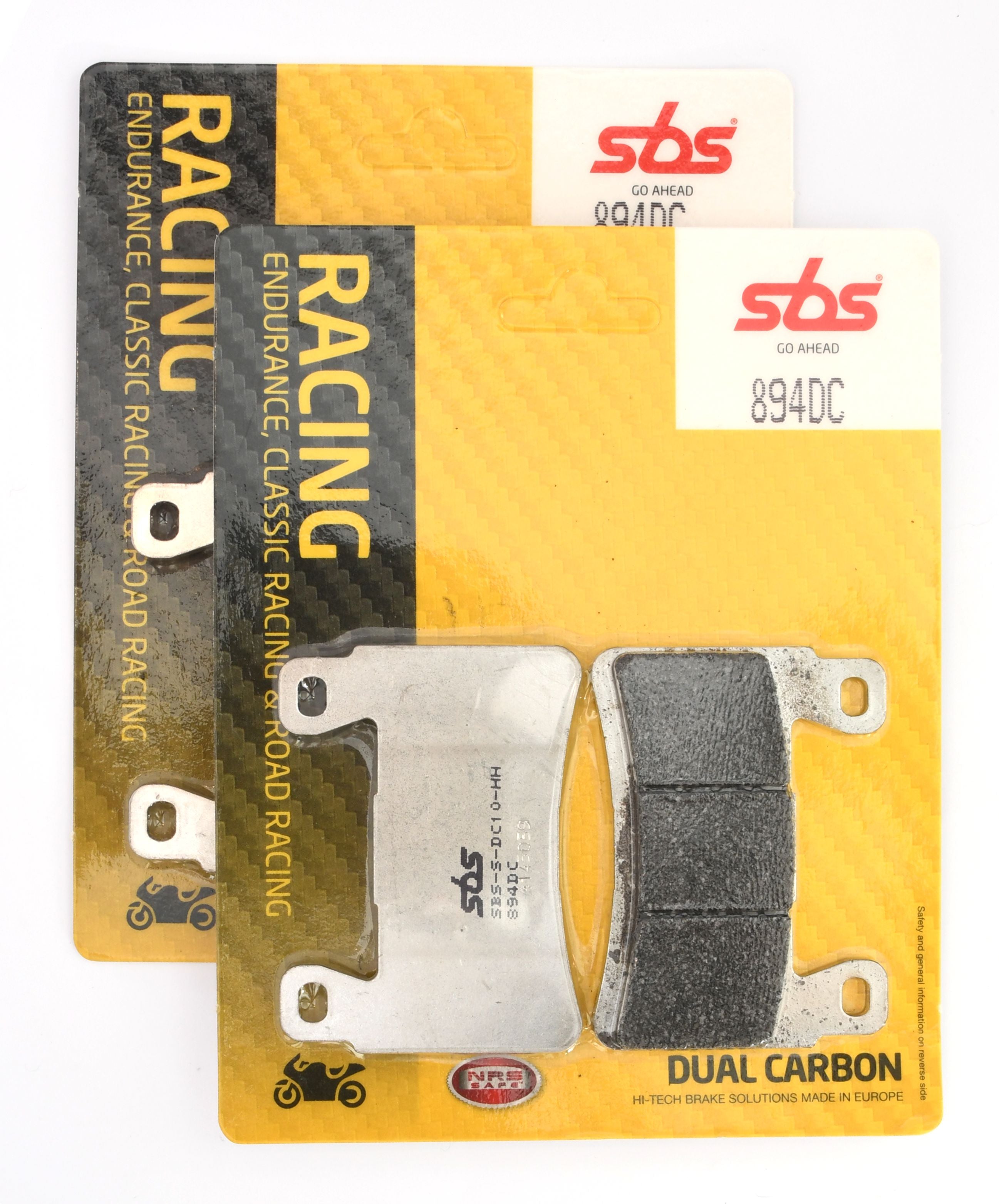 SBS 894DC Dual Carbon Racing Brake Pads (Full Front Set)