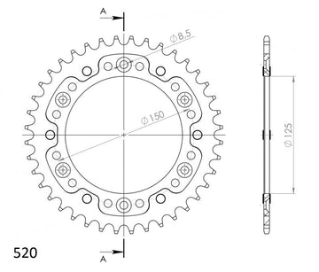 Buy silver Supersprox Stealth Rear Sprocket 990 - Choose Your Gearing