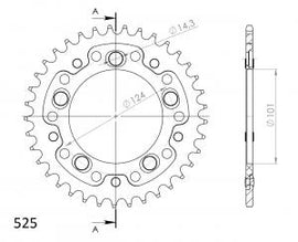 Buy black Supersprox Stealth Rear Sprocket RST-991:37