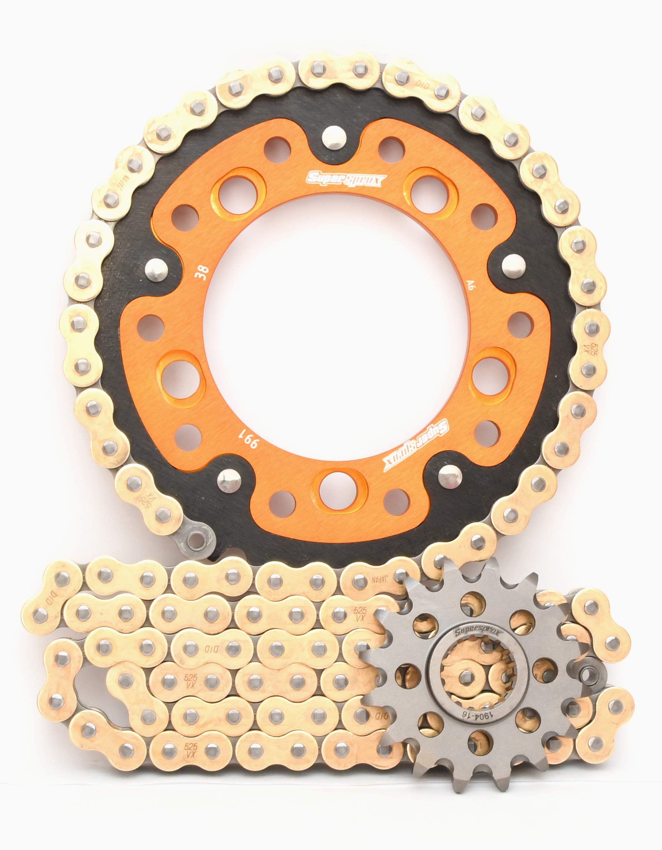 Supersprox Chain & Sprocket Kit for KTM 950/990 Supermoto (Inc R/T) 05-13 - Standard Gearing