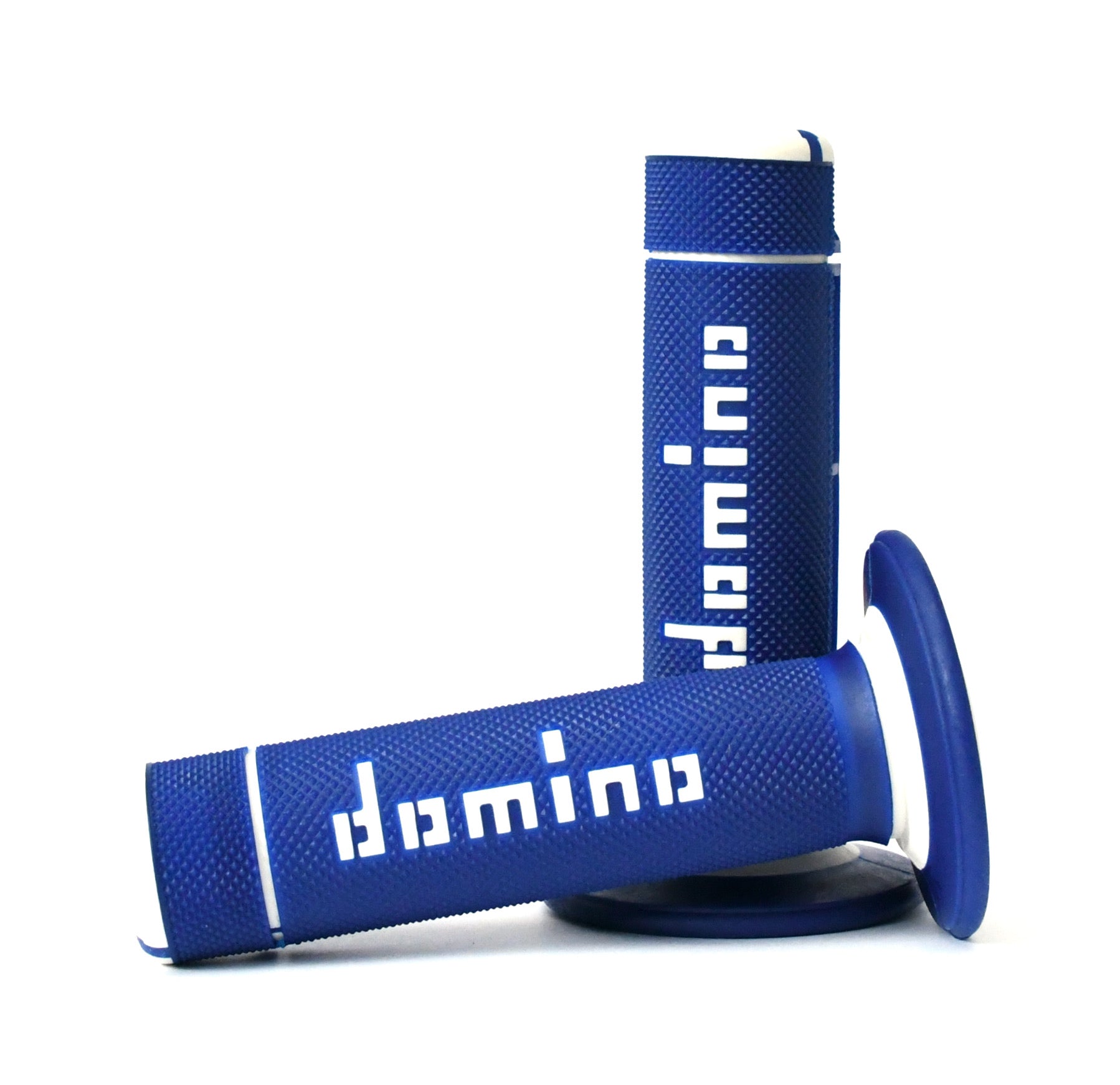 Buy blue-white Domino A020 Off-Road Diamond Waffle Grips - Choice of Colour