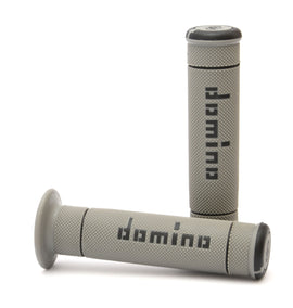 Buy grey-black Domino A240 Dual Compound full Diamond Trials Grips - Choice of Colour