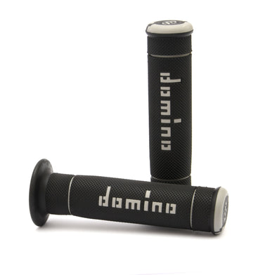 Buy black-grey Domino A240 Dual Compound full Diamond Trials Grips - Choice of Colour