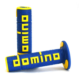 Domino A360 Dual Compound Off-Road Grips - Blue and Yellow