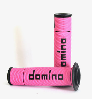 Buy pink-and-black Domino A450 Road Racing grips - Medium Soft - Choice of Colour