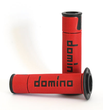 Buy red-and-black Domino A450 Road Racing grips - Medium Soft - Choice of Colour