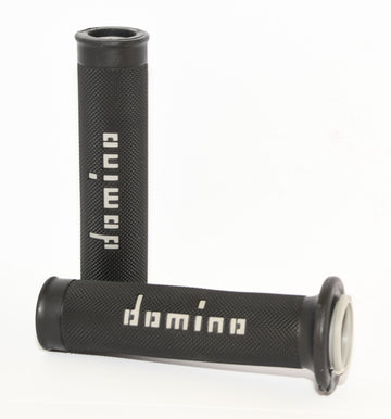 Buy black-grey Domino A010 Dual Density Racing Grips - Choice of Colour