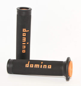 Buy black-orange Domino A010 Dual Density Racing Grips - Choice of Colour