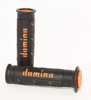 Buy black-orange Domino A250 XM2 Super Soft Dual Compound Grips - Choice of Colour