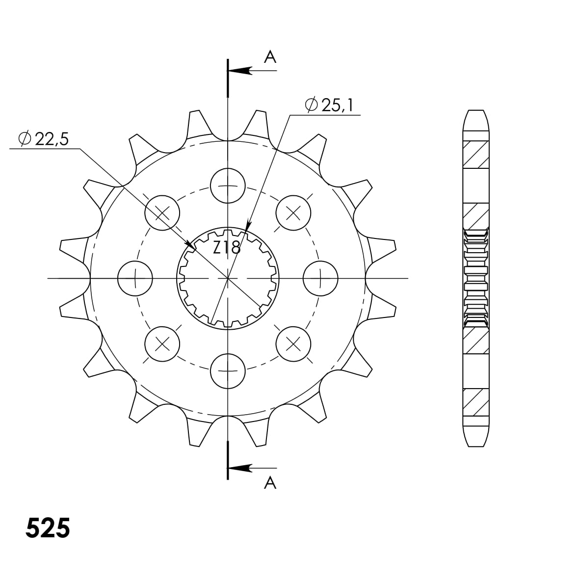 Supersprox Steel Front Sprocket CST-1186:16 - 0