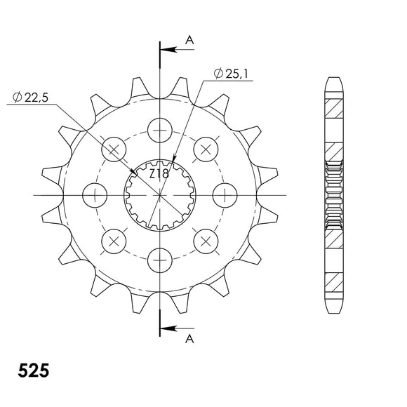Supersprox Steel Front Sprocket CST-1186:16
