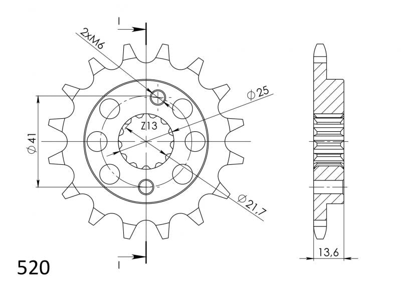 Supersprox Steel Front Sprocket CST-1307:15 - Standard - 0