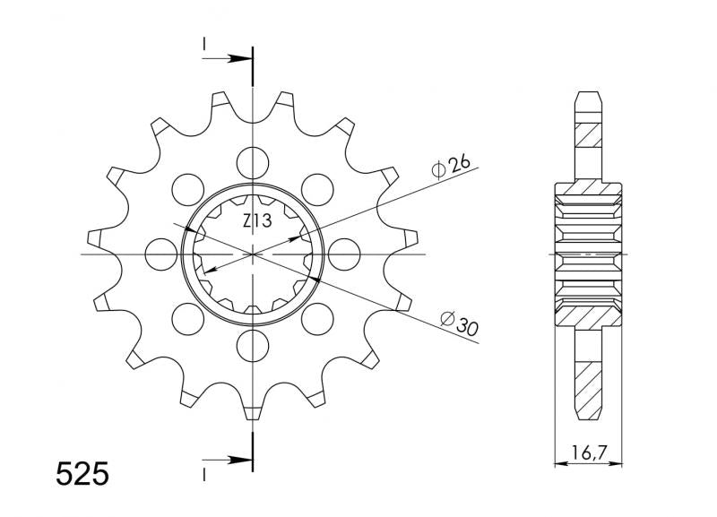 Supersprox Steel Front Sprocket CST-1370:15 - 0